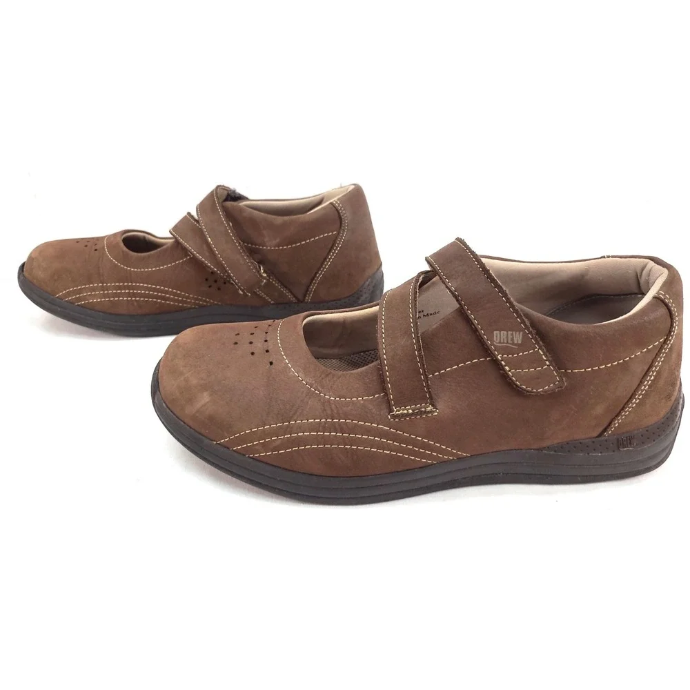 Drew Orchid Mary Jane Shoes Women's Blue Leather Therapeutic Comfort 9.5W